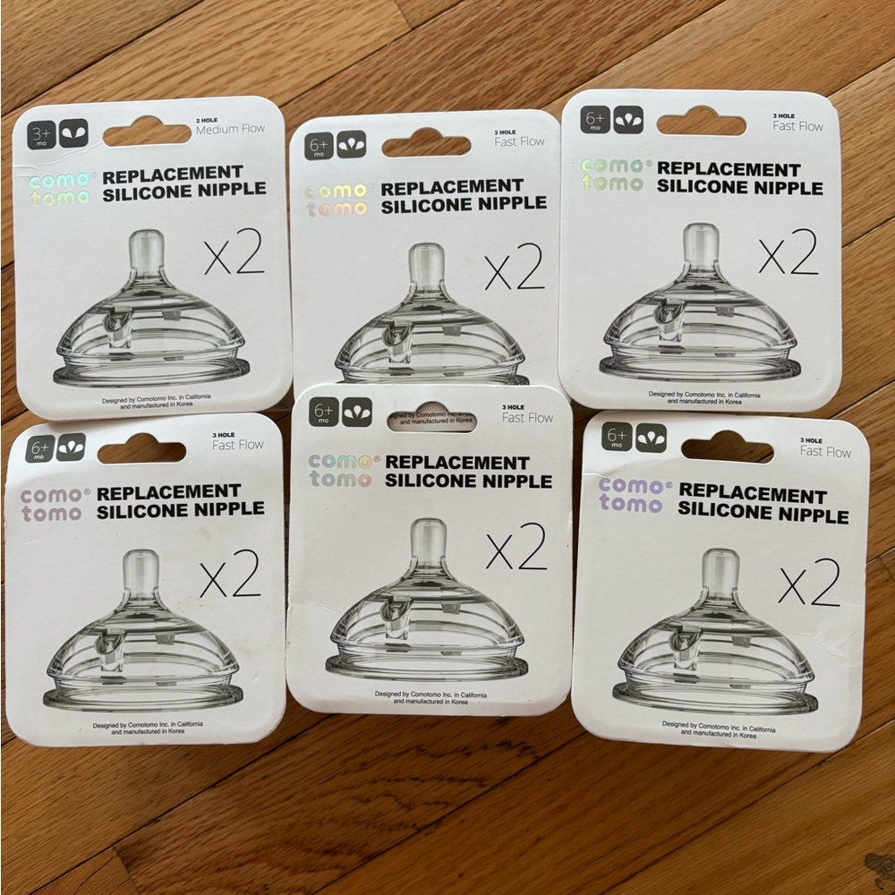 Comotomo replacement silicone nipples fast flow